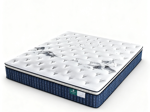  国风床垫 床垫 席梦思 中式床垫3d模型 