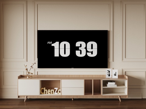 现代电视柜 中古风电视柜su模型