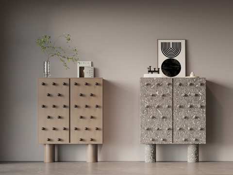 现代意式边柜 玄关柜 餐边柜su模型