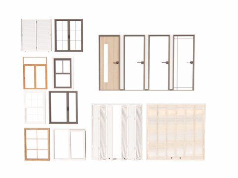 五金件 门窗su模型