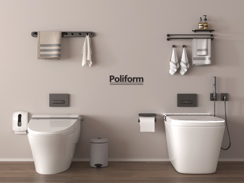 现代智能马桶 立式马桶 坐便器 卫浴小件su模型