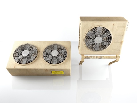  外挂机 空调外机 中央空调外机3d模型 