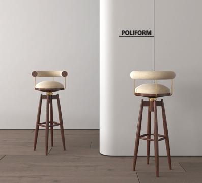 现代吧椅 吧凳 木材 高凳su模型