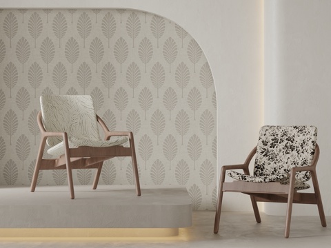 中古风休闲椅 单椅su模型