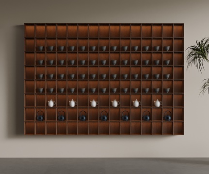  新中式茶柜 壁柜3d模型 