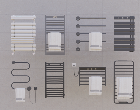 电热毛巾架su模型