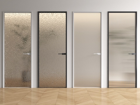 现代单开门 玻璃单开门 长虹玻璃单开门 磨砂玻璃单开门 厨卫su模型