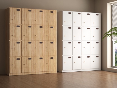 现代文件柜 置物柜 更衣柜 存物柜su模型