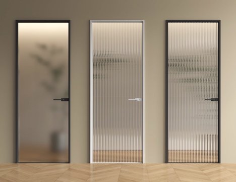 现代单开门 玻璃单开门 长虹玻璃单开门 磨砂玻璃单开门 厨卫su模型