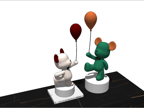 现代饰品摆件su模型