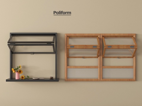 现代折叠窗 折叠窗 木窗 玻璃窗su模型