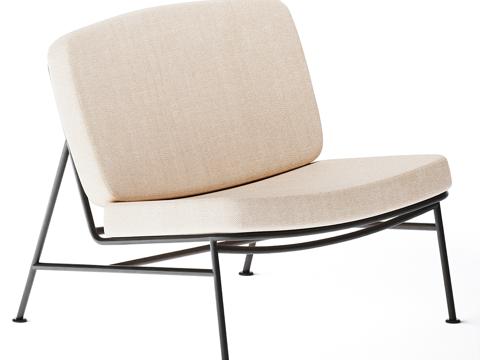  现代布艺扶手椅3d模型 