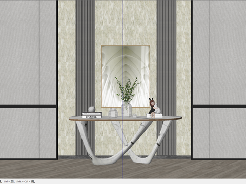 现代装饰柜su模型