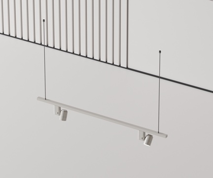  现代吊灯线条灯3d模型 