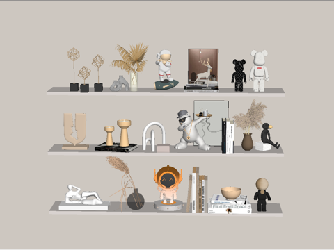 现代饰品摆件su模型