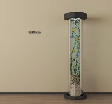 现代玻璃鱼缸 水族缸 观赏鱼su模型