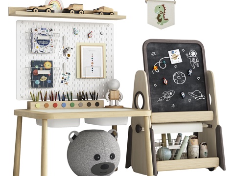  现代儿童陈设 儿童用品 儿童玩具3d模型 