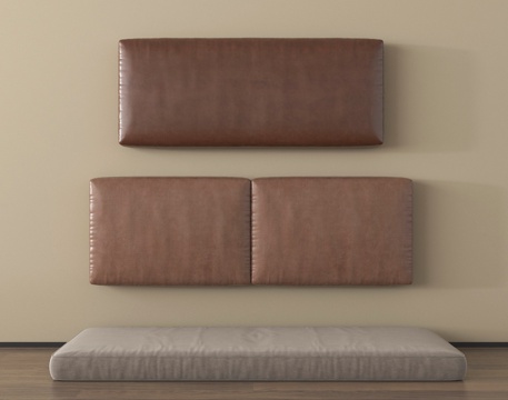 现代坐垫 飘窗垫 沙发垫 榻榻米坐垫su模型