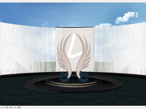 现代雕塑小品区水景雕塑su模型