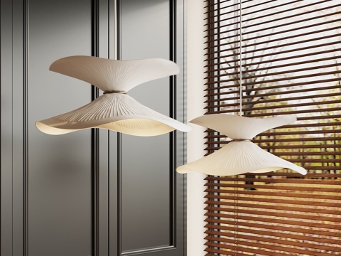 法式奶油风吊灯 创意吊灯 小吊灯su模型