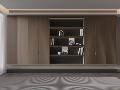 意式书柜su模型