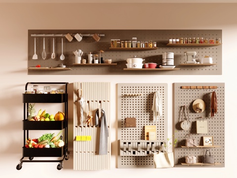 洞洞墙置物架su模型