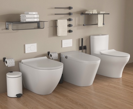 现代智能马桶 立式马桶 卫浴小件su模型