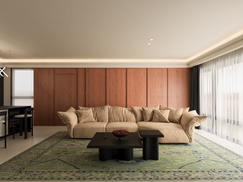  中古客餐厅3d模型 