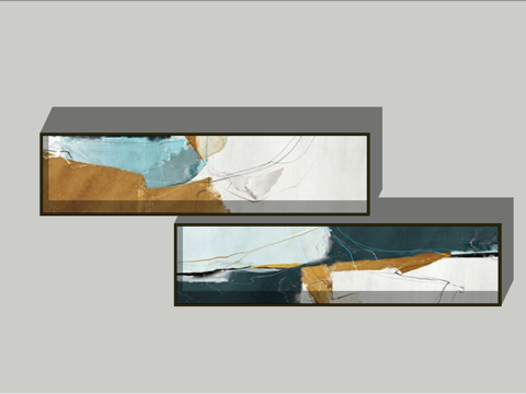 现代饰品摆件su模型