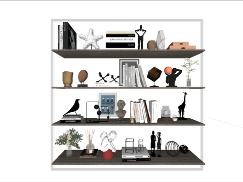 现代饰品摆件su模型