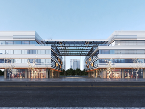 现代商业多层 商场 商业综合体su模型