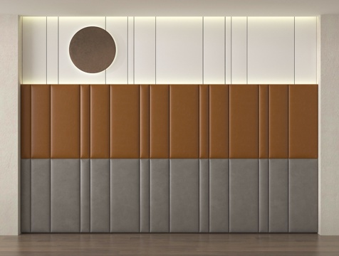  现代床靠背 床品 床头3d模型 