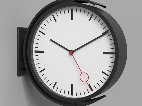  现代钟 挂钟 钟3d模型 