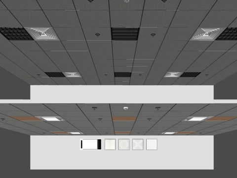 现代铝扣板吊顶su模型