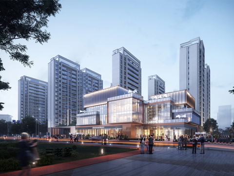 商业综合体 商场建筑su模型