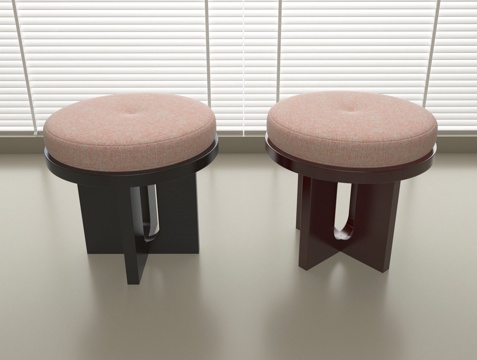 中古沙发凳 梳妆凳 矮凳 坐墩 换鞋凳su模型