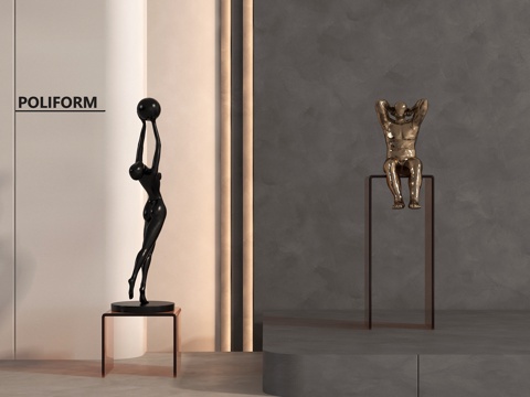 现代雕塑 艺术雕塑 雕塑摆件su模型