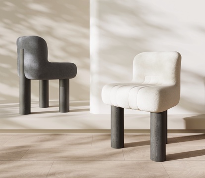 现代餐椅 休闲椅 单椅su模型