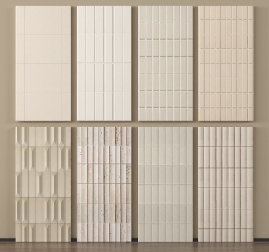 现代瓷砖 奶油风条形砖  地砖 墙砖su模型