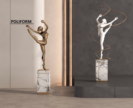 现代雕塑 艺术雕塑 雕塑摆件su模型