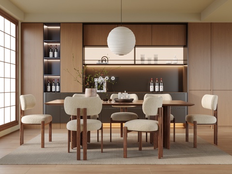 现代餐厅su模型