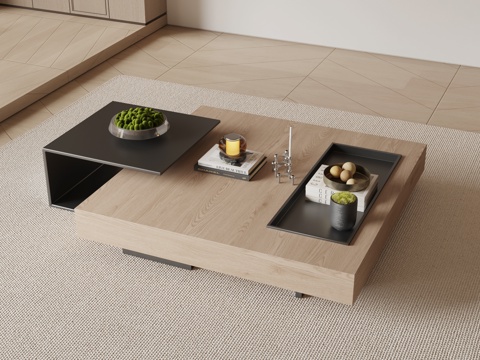 新中式宋式风茶几su模型