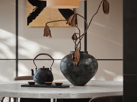  诧寂风客餐厅3d模型 