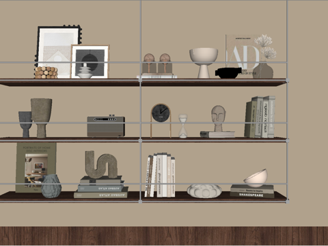 现代饰品摆件su模型