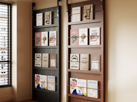 法式复古书架su模型