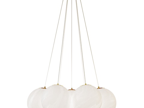  现代轻奢玻璃气泡吊灯3d模型 