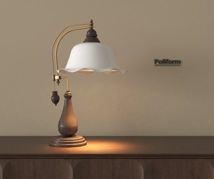  法式台灯 床头台灯3d模型 