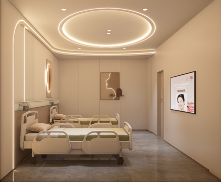 医美医院病房su模型