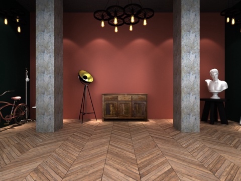  其它复古风摄影场景3d模型 