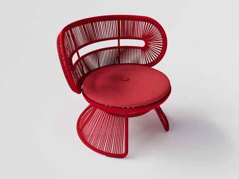 DEDON - 现代户外椅 餐椅 编绳椅 单人椅 休闲椅su模型